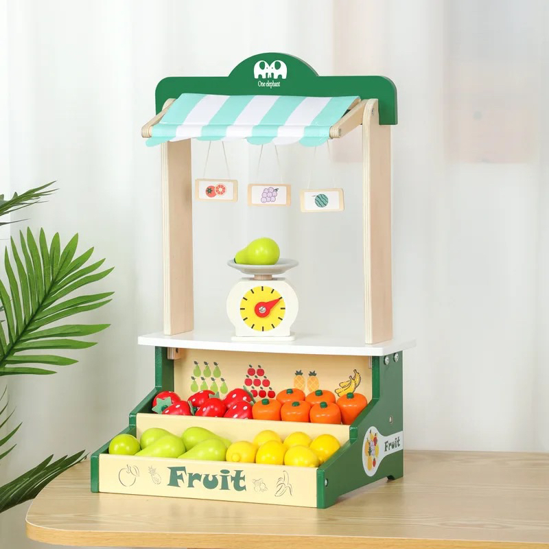Đồ chơi quầy bán hàng - quầy trái cây, rau củ bằng gỗ cho Bé
