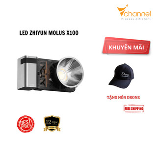 Đèn led zhiyun molus x100 bi-color – bảo hành chính hãng 12 tháng – tặng kèm nón drone