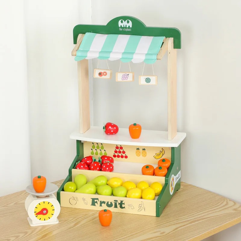 Đồ chơi quầy bán hàng - quầy trái cây, rau củ bằng gỗ cho Bé
