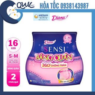 Thùng 16 gói băng đêm dạng quần diana size s-m và m-l 2 chiếc/ gói