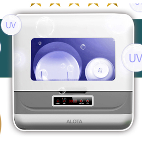 Máy Rửa Bát, Máy Rửa Chén Mini 8 Chương Trình Rửa Phù Hợp Gia Đình 1- 4 Người