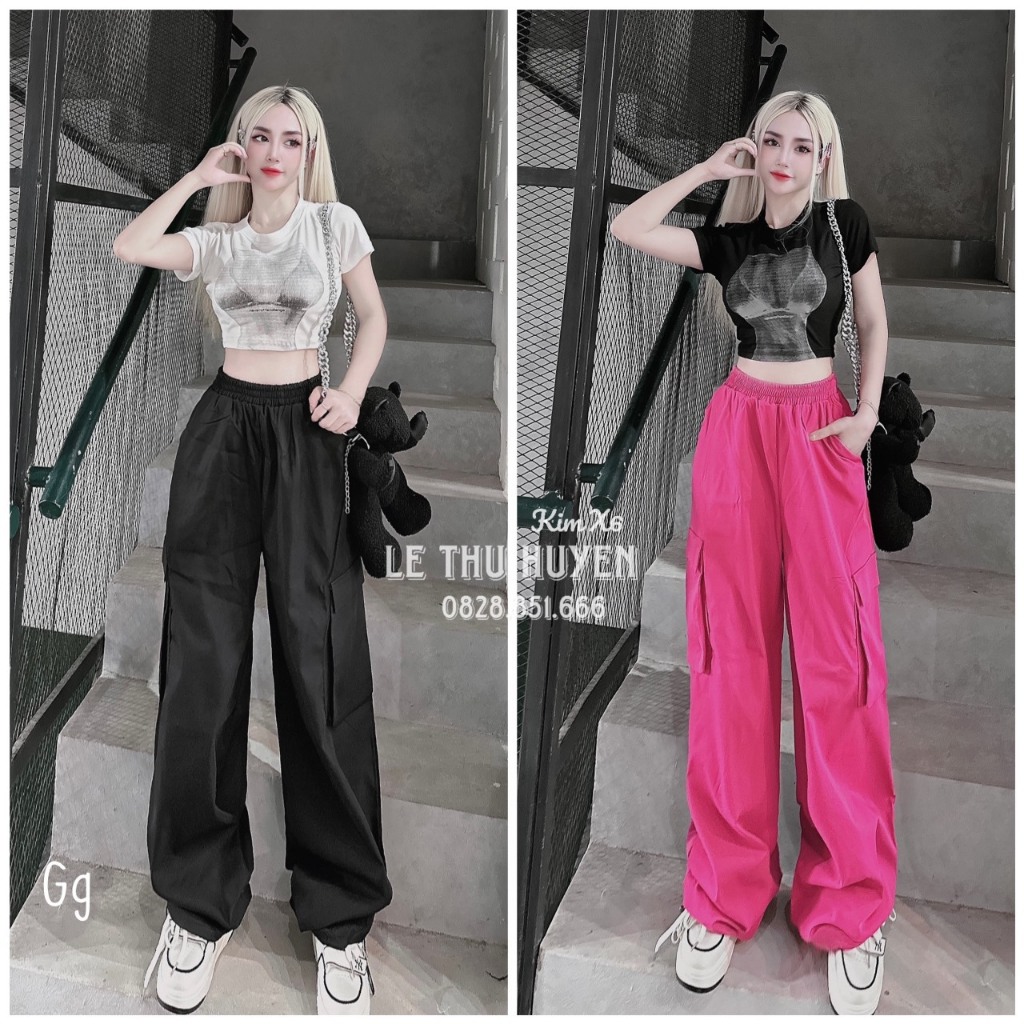 Set croptop in body kèm quần dài tuyết mưa cá tính cho bạn gái sành điệu