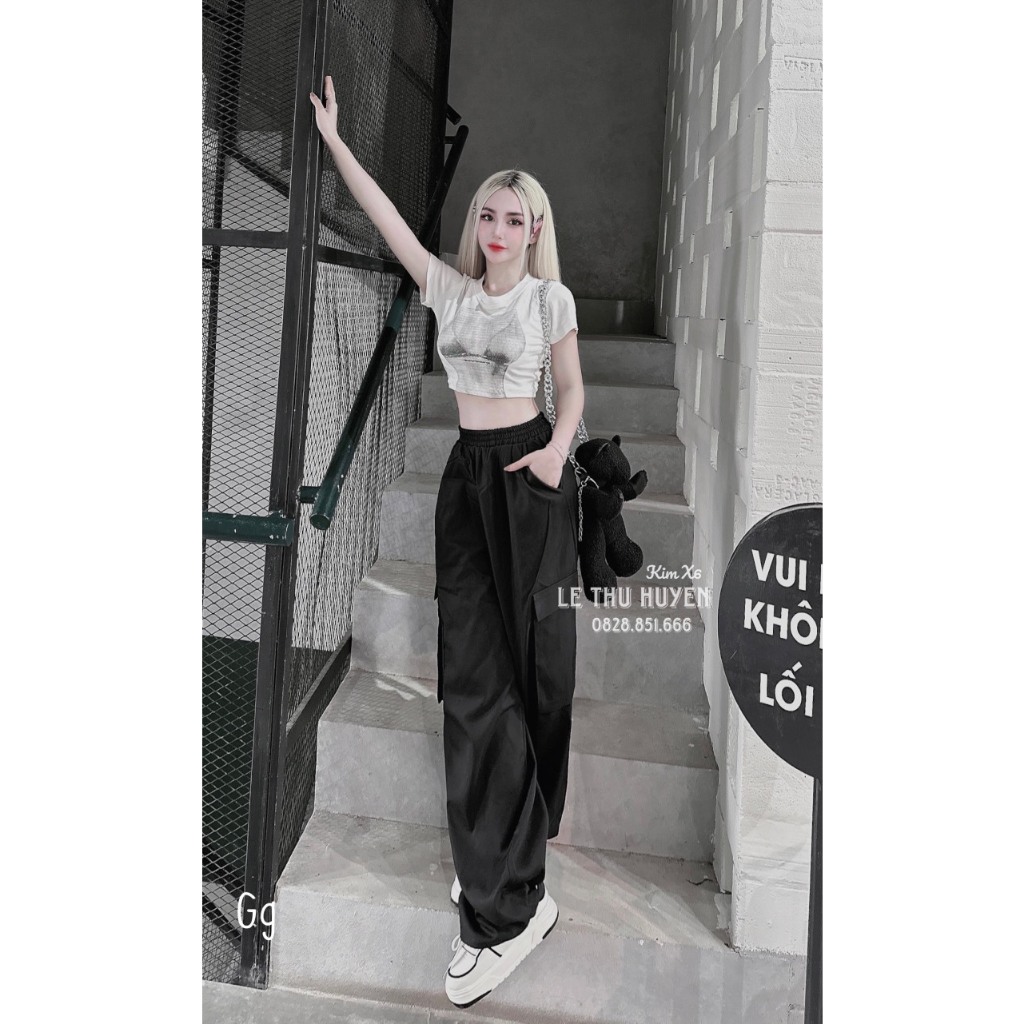 Set croptop in body kèm quần dài tuyết mưa cá tính cho bạn gái sành điệu