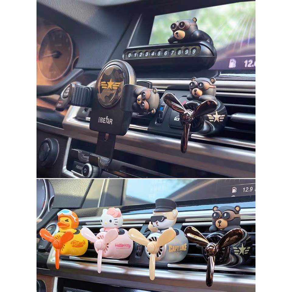 Nước hoa cài cửa gió xe ô tô khuếch tán , sáp thơm cài cửa gió ô tô máy bay LineFriends Chính Hãng