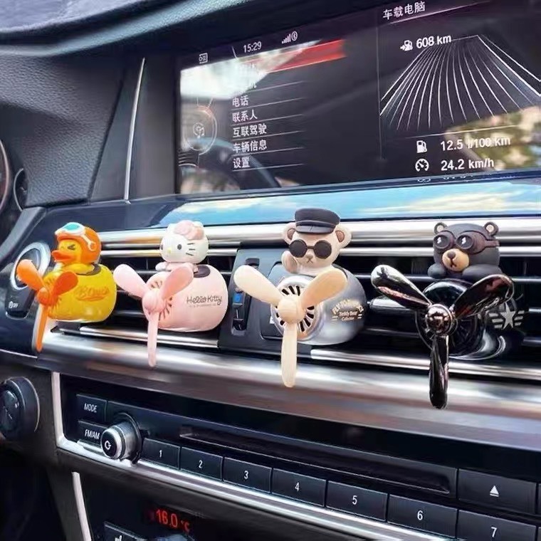 Nước hoa cài cửa gió xe ô tô khuếch tán , sáp thơm cài cửa gió ô tô máy bay LineFriends Chính Hãng