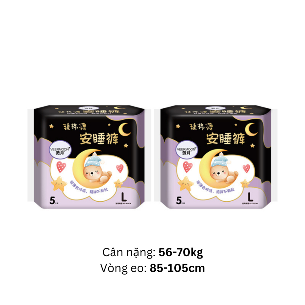 Combo 6 túi bỉm quần Veermoon ban đêm và cho mẹ sau sinh