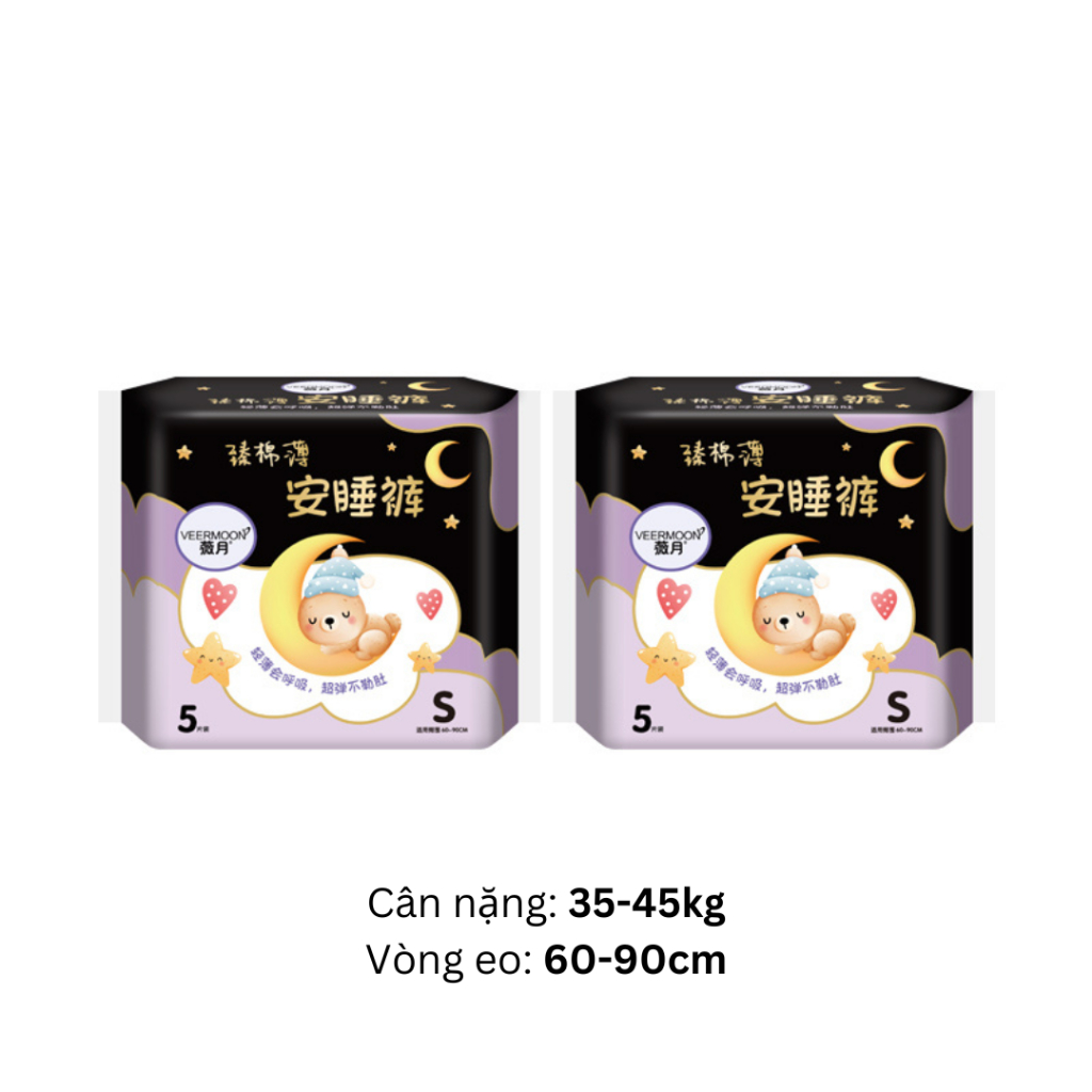 Combo 6 túi bỉm quần Veermoon ban đêm và cho mẹ sau sinh