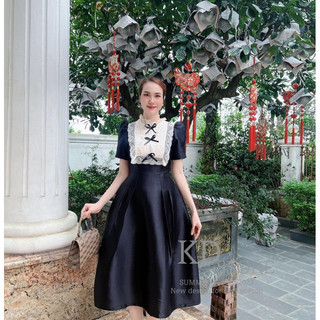 Váy ren nơ ngực