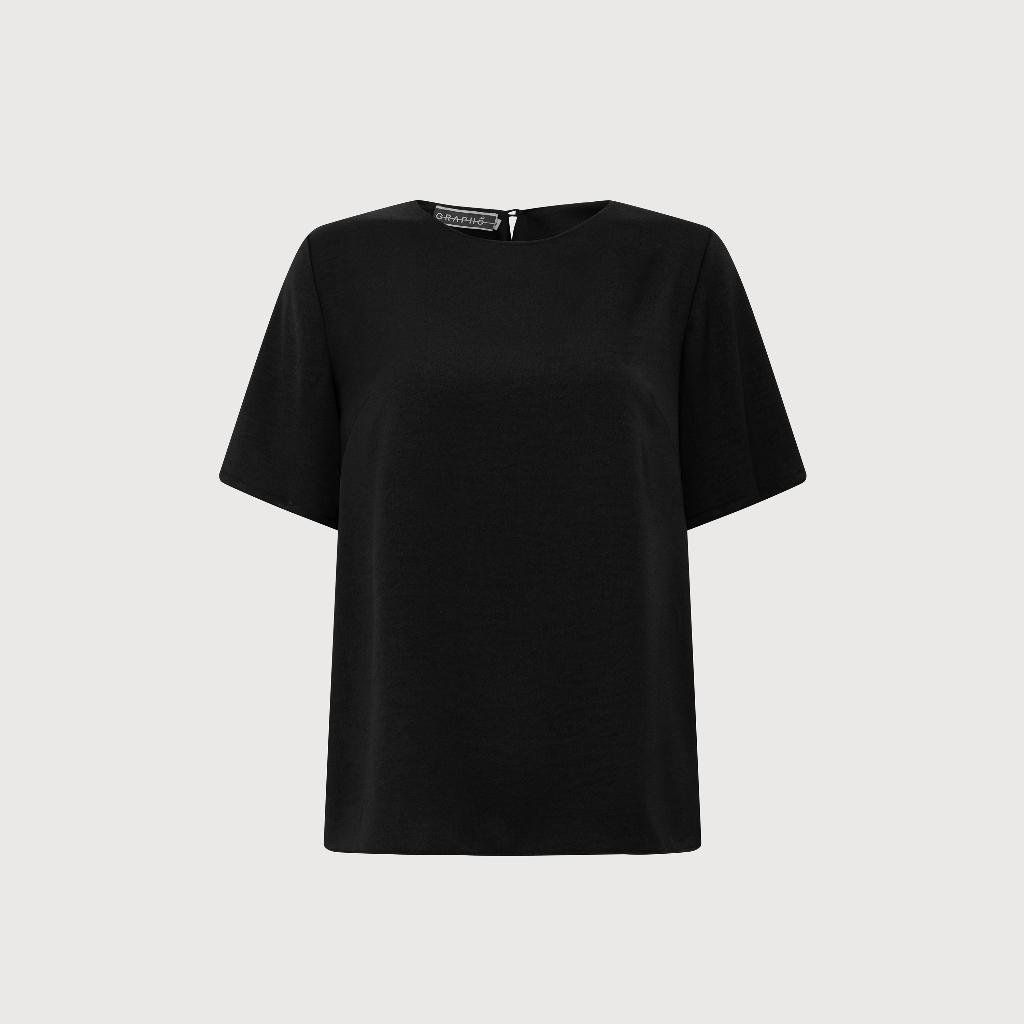 Graphé - ELISE top / Áo kiểu tay lửng chi tiết lưng cổ đổ