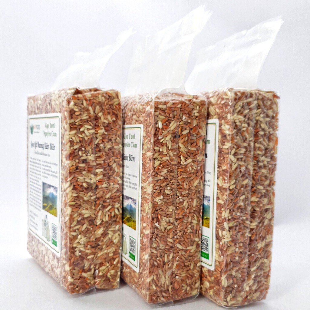 Gạo lứt nương Điện Biên Anfood túi 1kg, dẻo mềm thơm ngon