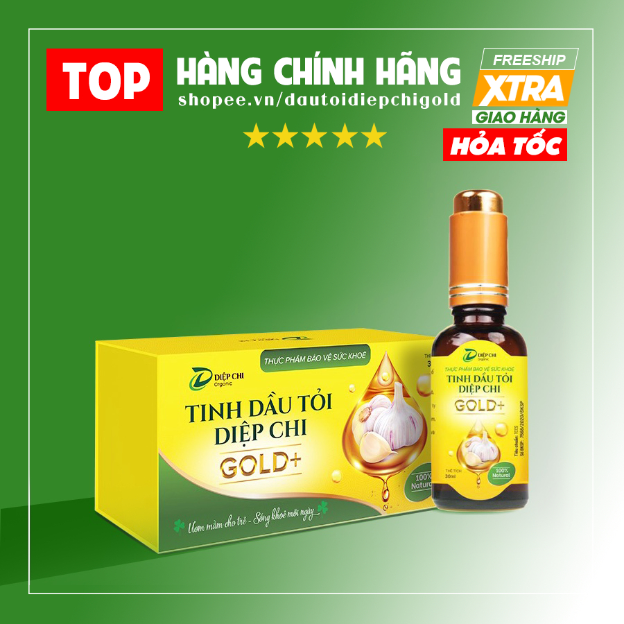 Dầu Tỏi Diệp Chi - Tinh Dầu Tỏi Diệp Chi Gold + (Chính Hãng, Free ship, mã giảm giá)