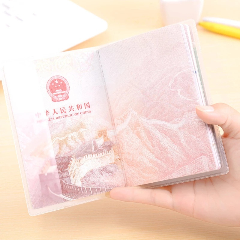 Vỏ Bọc Hộ Chiếu  Trong Suốt Có Khe Kẹp Vé Thẻ ATM Bền Bỉ Tiện Dụng