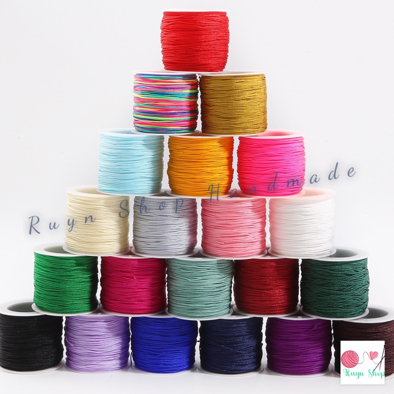 10m dây dòng ngọc 72 thắt vòng, xỏ hạt size 0.8mm