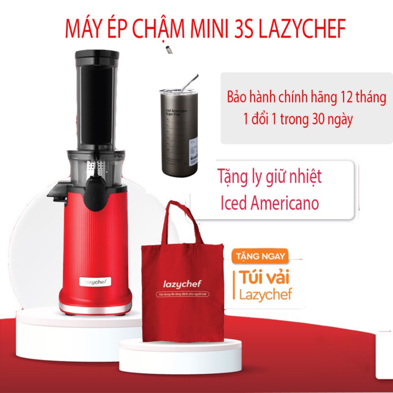 Máy Ép Chậm Mini LazyChef - Tháo Lắp Trong 3 Giây, Bảo Hành 12 Tháng Chính Hãng
