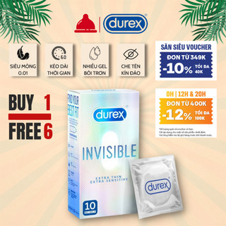 Bao cao su Durex Invisible Extra Thin Extra Sensitive 10 bao