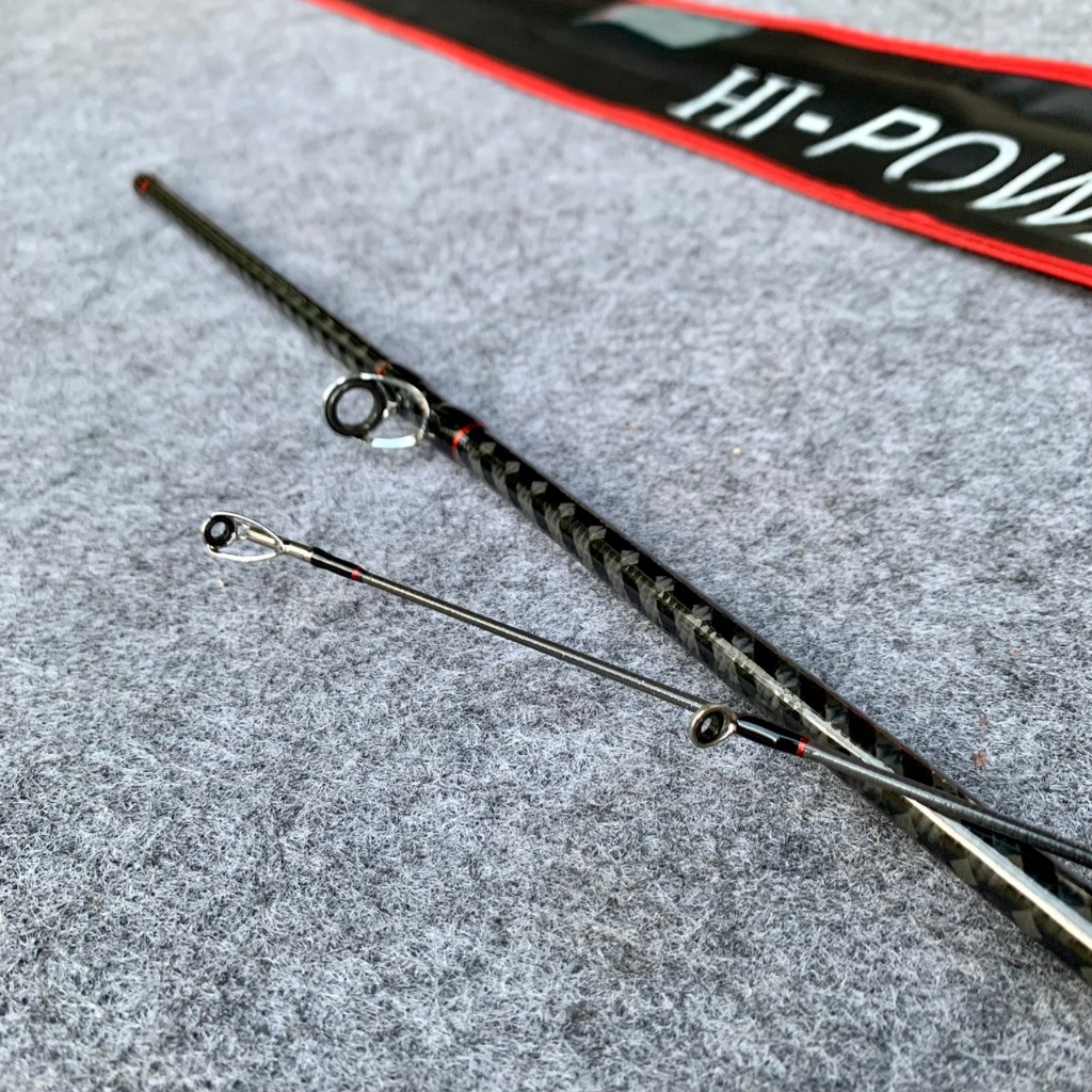 Combo lure cần hi power độ cứng M - máy ngang cemreo tay trái - dây dù pe x8 7 màu