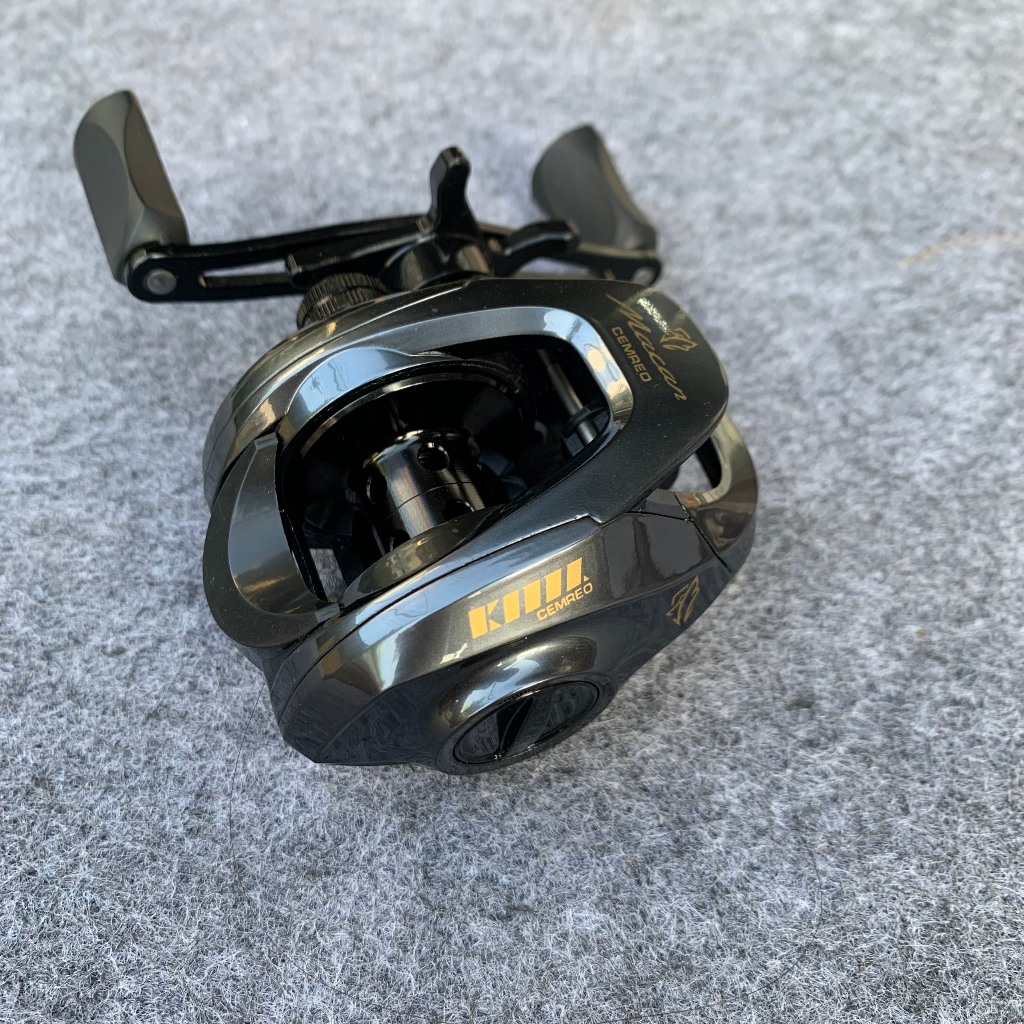 Combo lure cần hi power độ cứng M - máy ngang cemreo tay trái - dây dù pe x8 7 màu