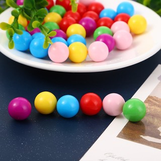 50gam hạt nhựa tròn Không lỗ nhiệu màu 6mm, 8mm, 10mm, 12mm