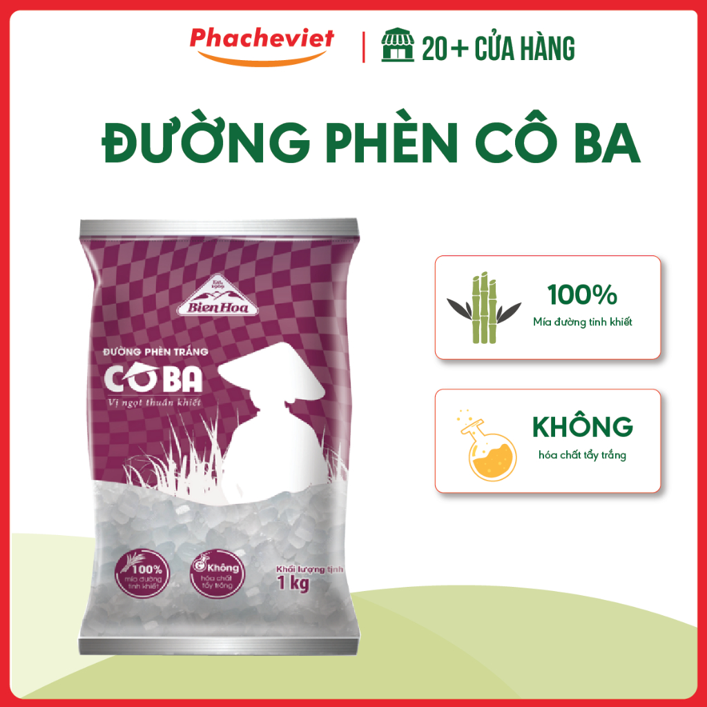 Đường Phèn Trắng Cô Ba 1Kg