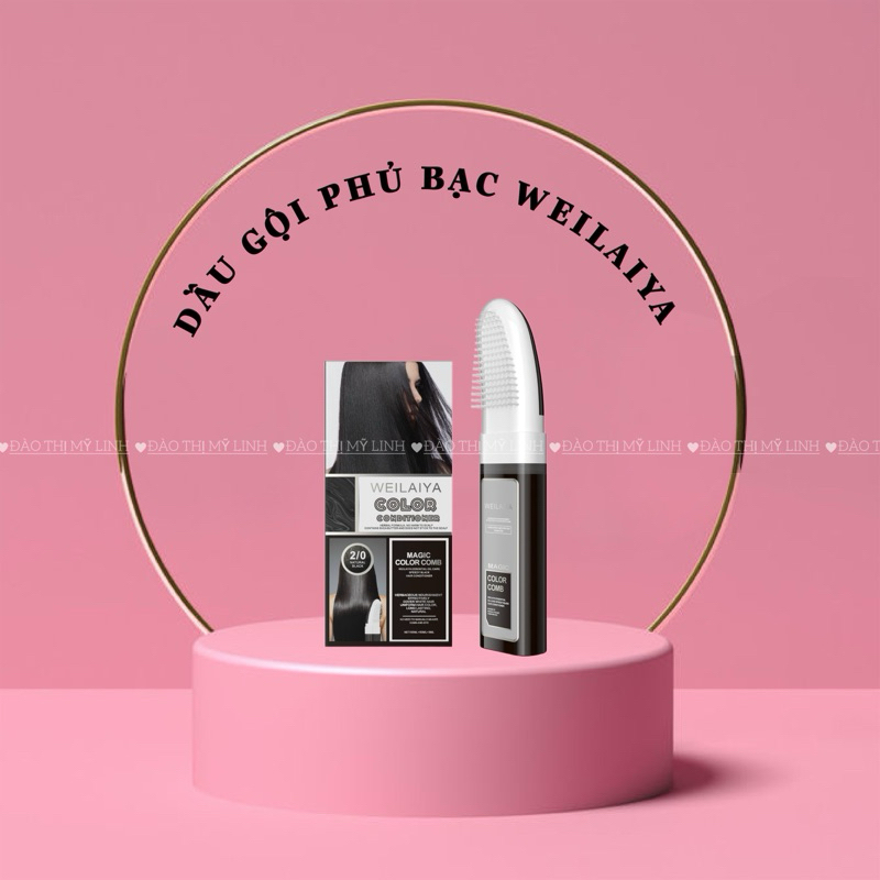 Dầu Gội Phủ Bạc Weilaiya 100ml, Dầu Gội Nhuộm Tóc Đen Vàng Nâu Dưỡng Tóc Bóng Mượt Bền Màu Chắc Khỏe.