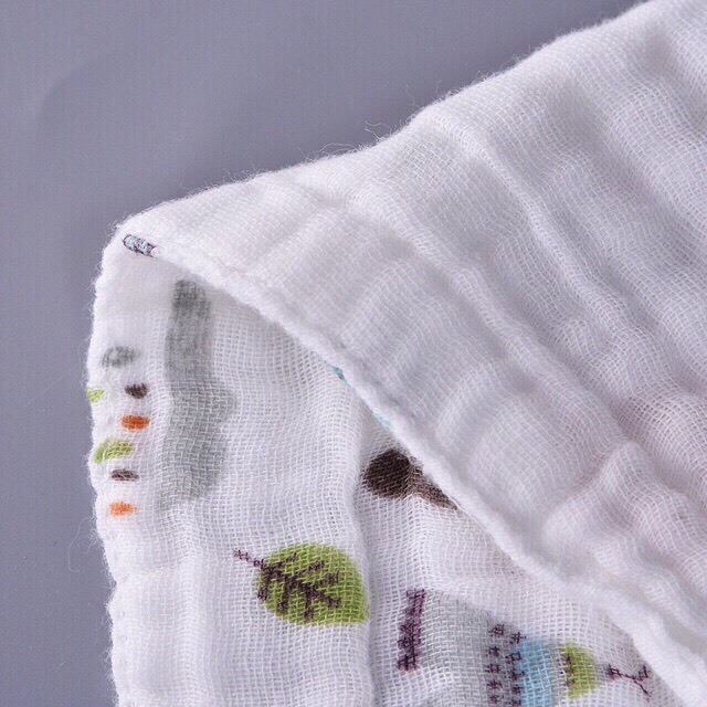 Set 5 chiếc yếm xô organic 6 lớp cho bé có cúc bấm túi zip hàng loại đẹp.