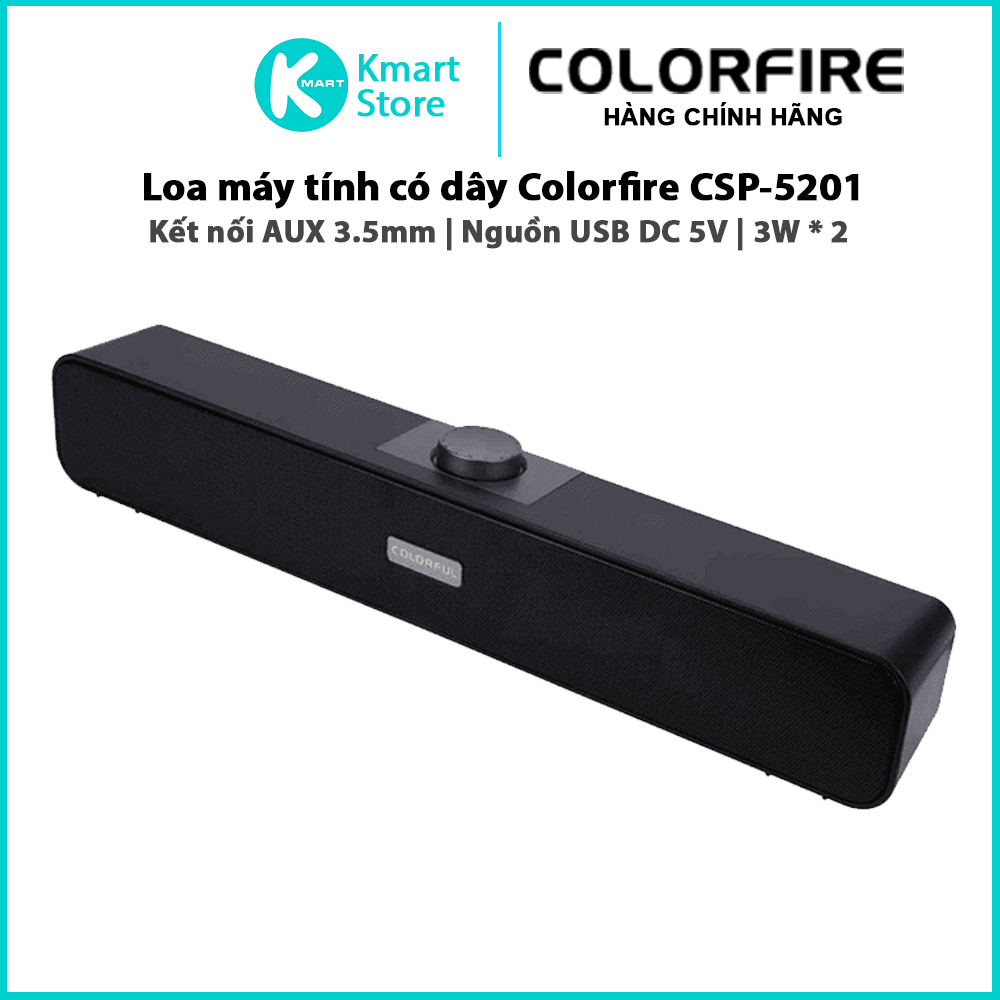 Loa máy tính | Soundbar Colorfire CSP-5201 | Desktop speaker 3W x 2 - Hàng Chính Hãng