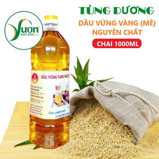 DẦU VỪNG VÀNG 1000ml Tùng Dương dầu mè nguyên chất nhiều dưỡng chất tốt cho sức khỏe chế biến món chay - Vườn Đặc Sản