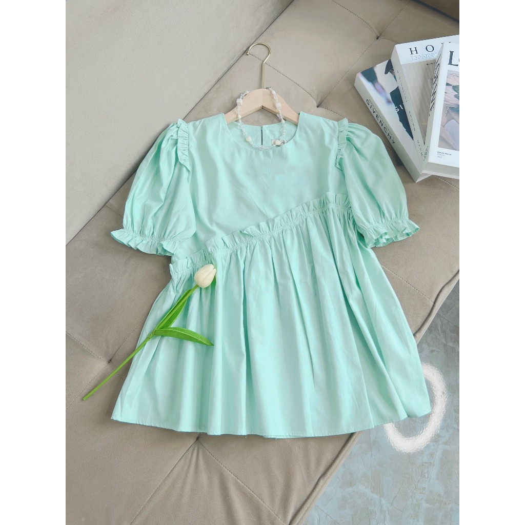 Áo Babydoll 4 màu chất Cotton Lụa Hàn Siêu Xinh