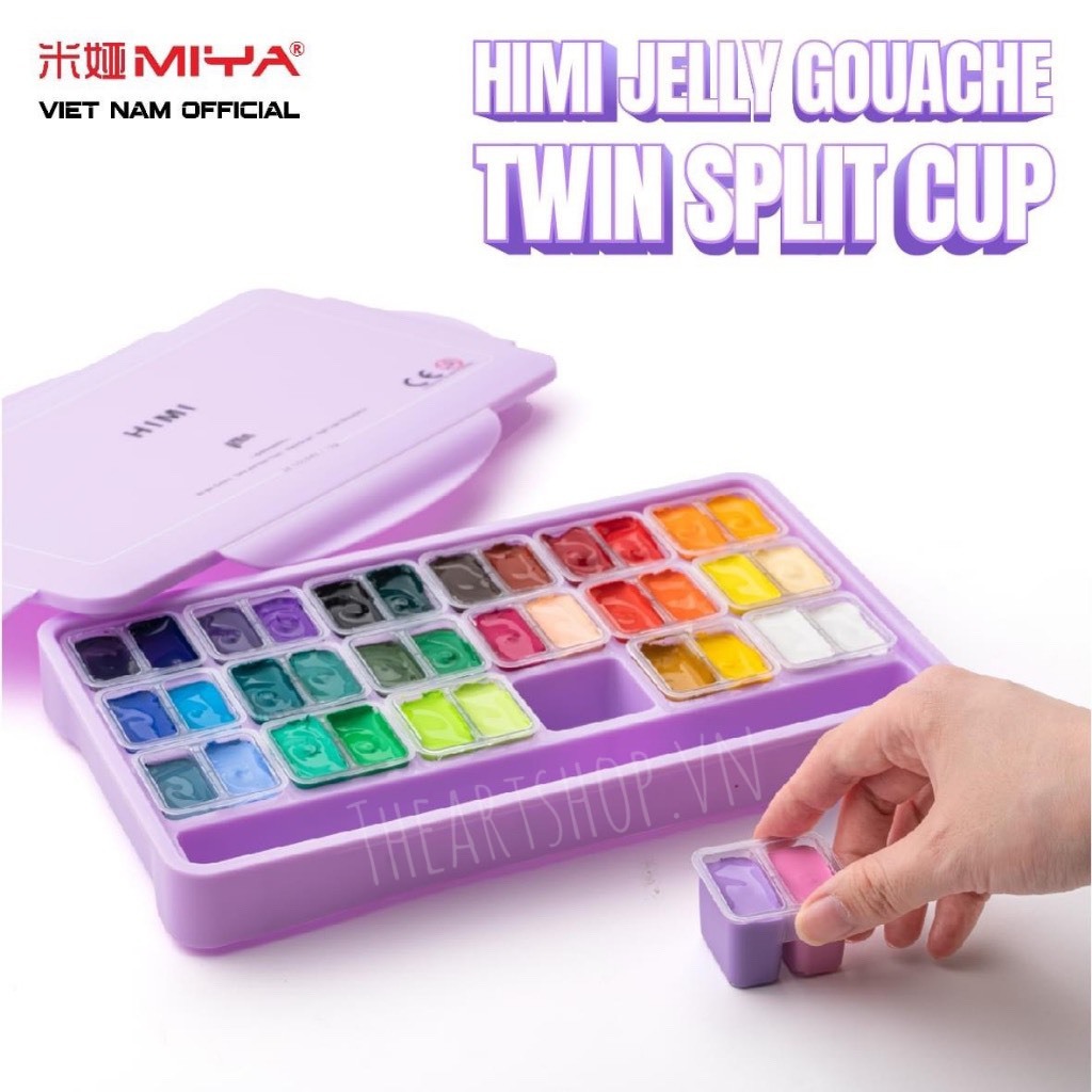 Bộ màu Gouache Himi Twin Split Cup 36/48 Màu - New 2023