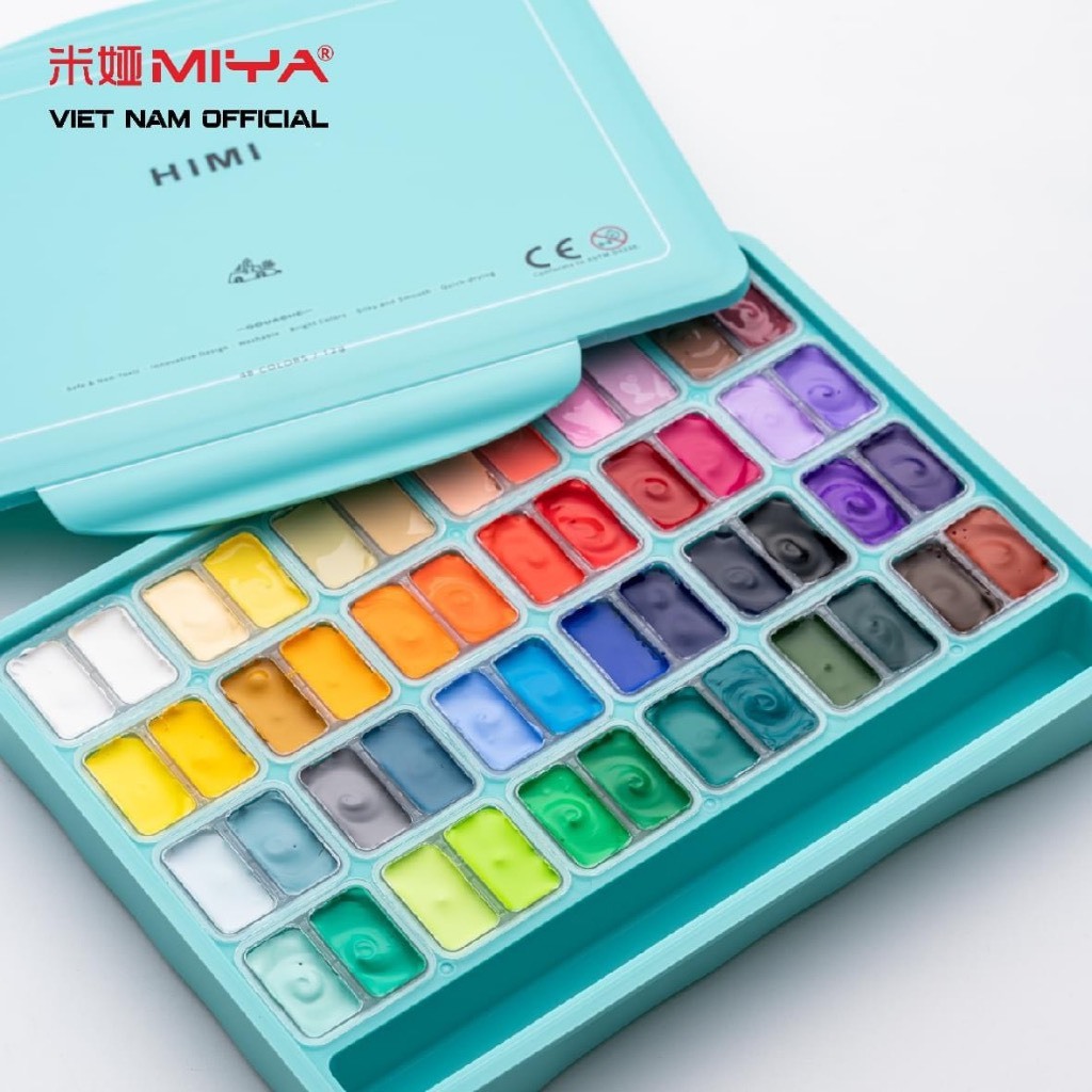 Bộ màu Gouache Himi Twin Split Cup 36/48 Màu - New 2023