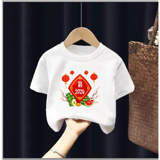 Áo thun tết in hình tết 2024 siêu đẹp.đủ size