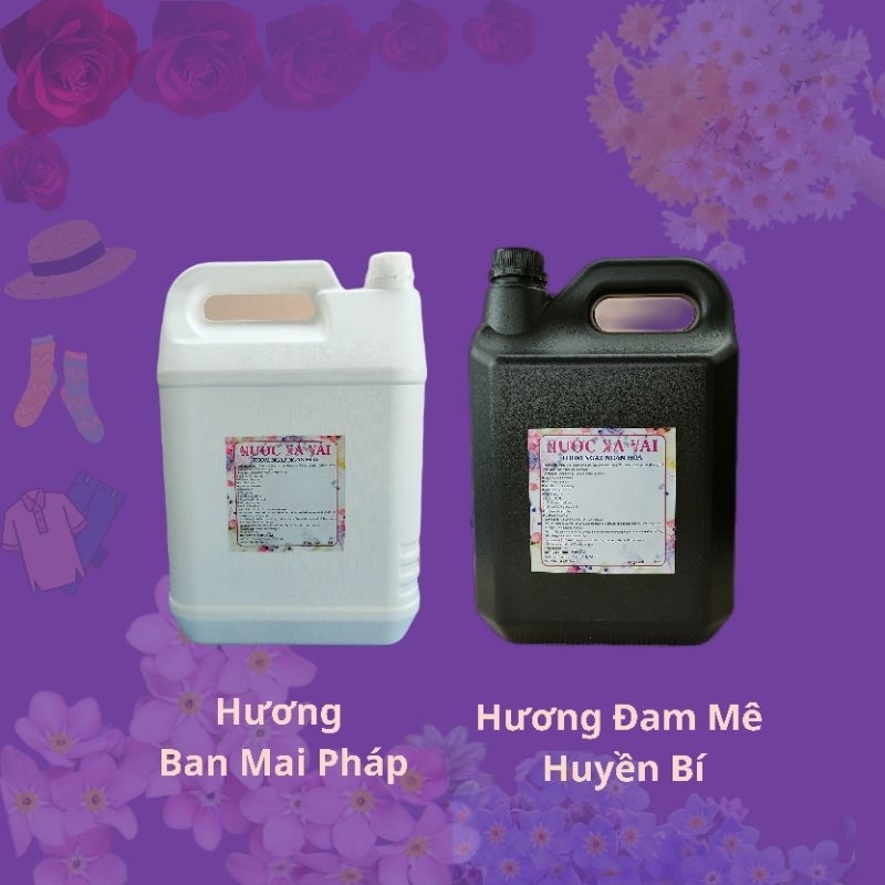Nước Giặt Siêu Sạch Đậm Đặc, Xả Vải Lưu Hương Thơm Lâu Mềm Vải, Khử Mùi Chống Khuẩn 99,9%, Can 5L Và 10L