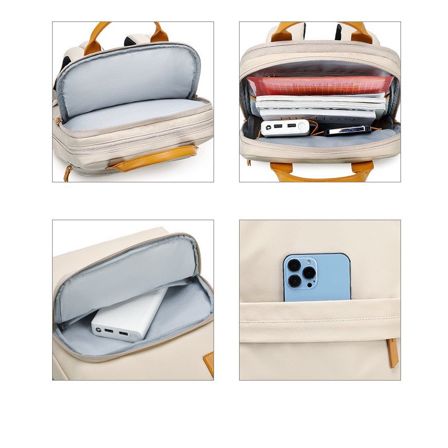 Balo nữ đựng máy tính 16/15inch Vải Oxford cao cấp xịn đẹp sang