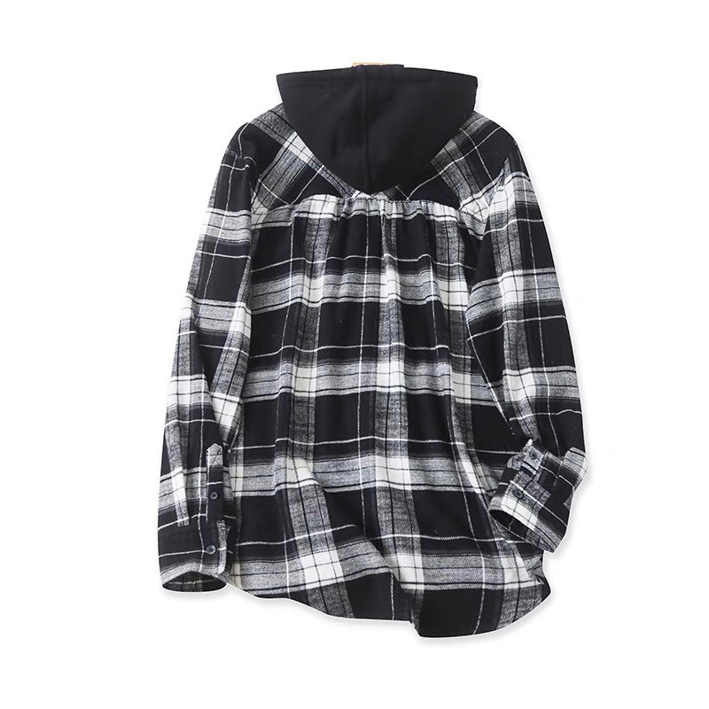 Áo sơmi dày thu đông có mũ LoveTr** tqxk