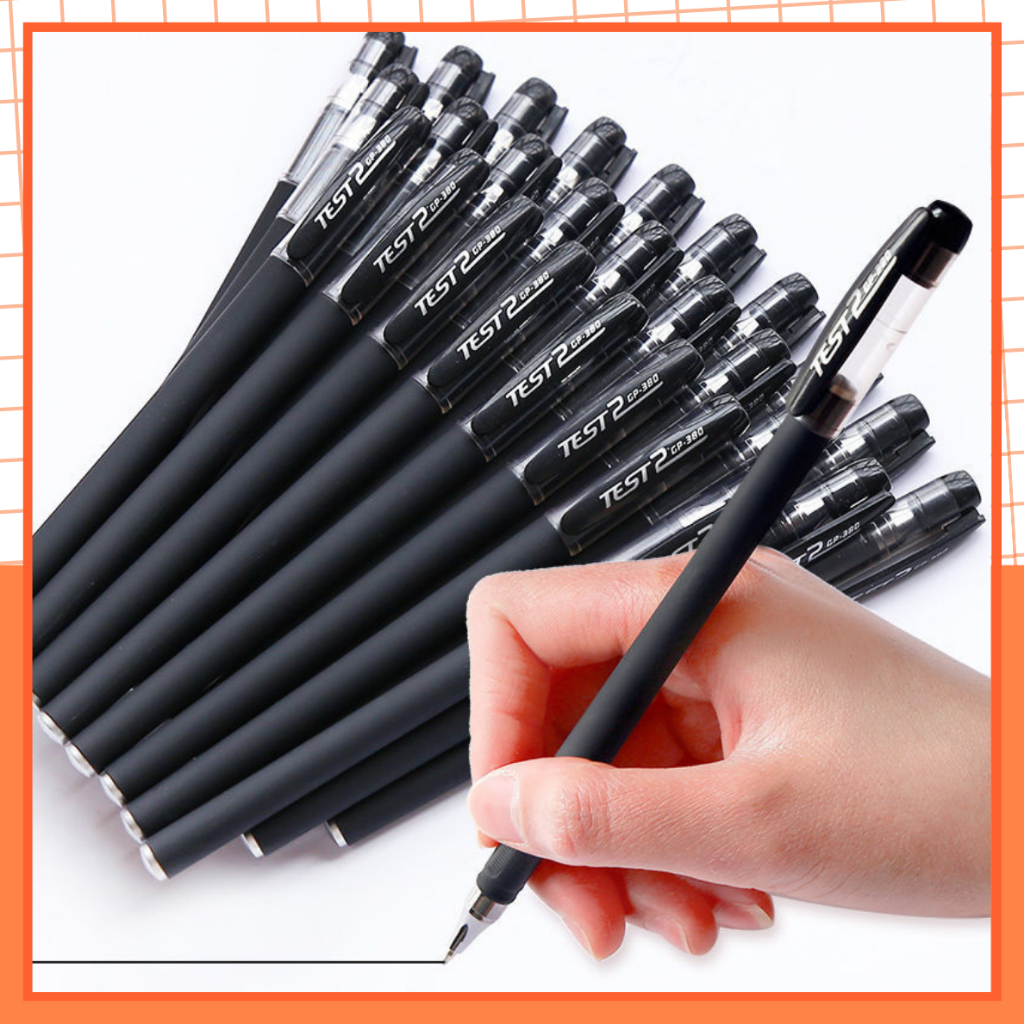 Bút Gel Chép Kinh Không Lem MEKI Mực Đen Ngòi 0.5mm Có Nắp