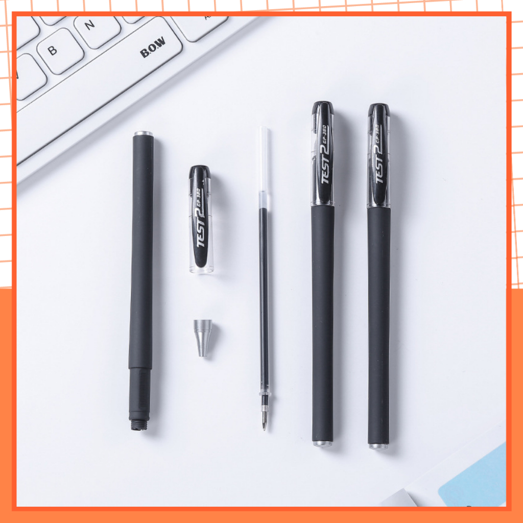 Bút Gel Chép Kinh Không Lem MEKI Mực Đen Ngòi 0.5mm Có Nắp