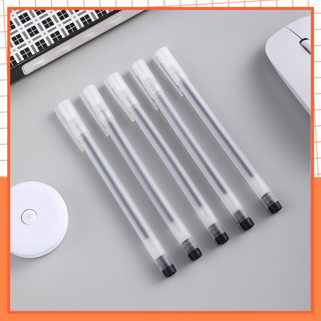 Bút Gel Chép Kinh Không Lem MEKI Mực Đen Ngòi 0.5mm Có Nắp