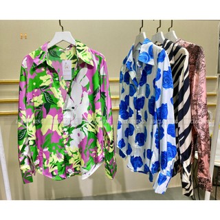 Áo sơ mi họa tiết dáng suông basic trẻ trung - hh clothing