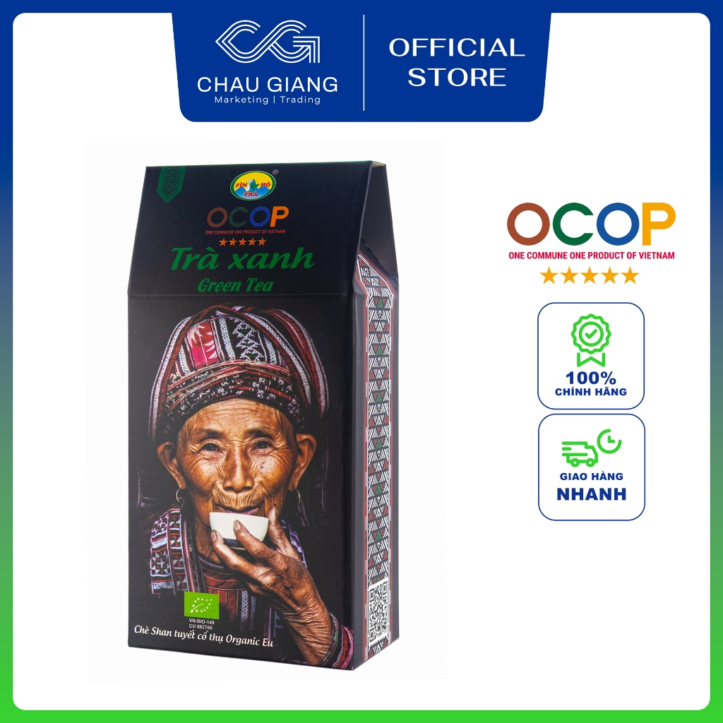 Trà xanh Fìn Hò Ocop 5 sao hộp 100g