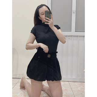 Áo thun tăm cổ 3p ( ảnh thật chủ shop mặc cuối)