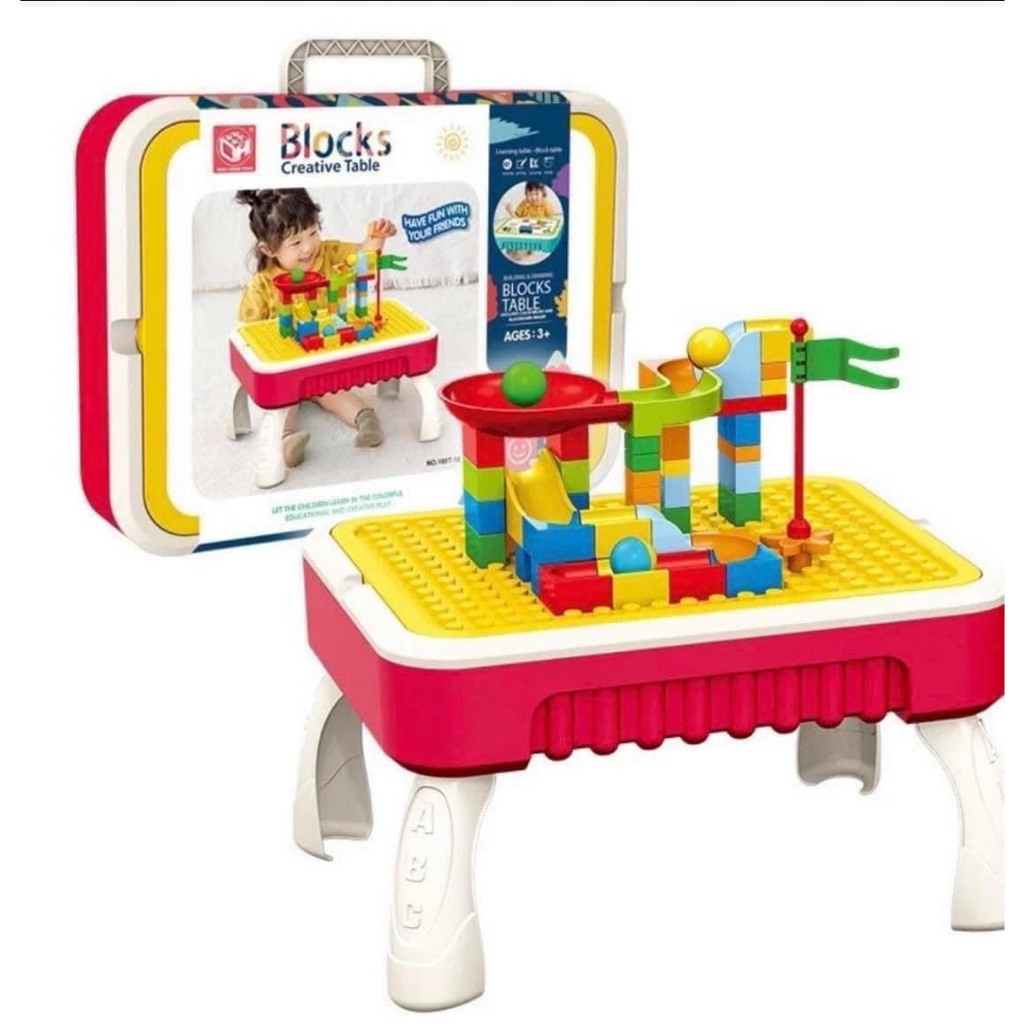 Bàn xếp hình Lego đa chức năng trẻ em Hkm Vinamilk