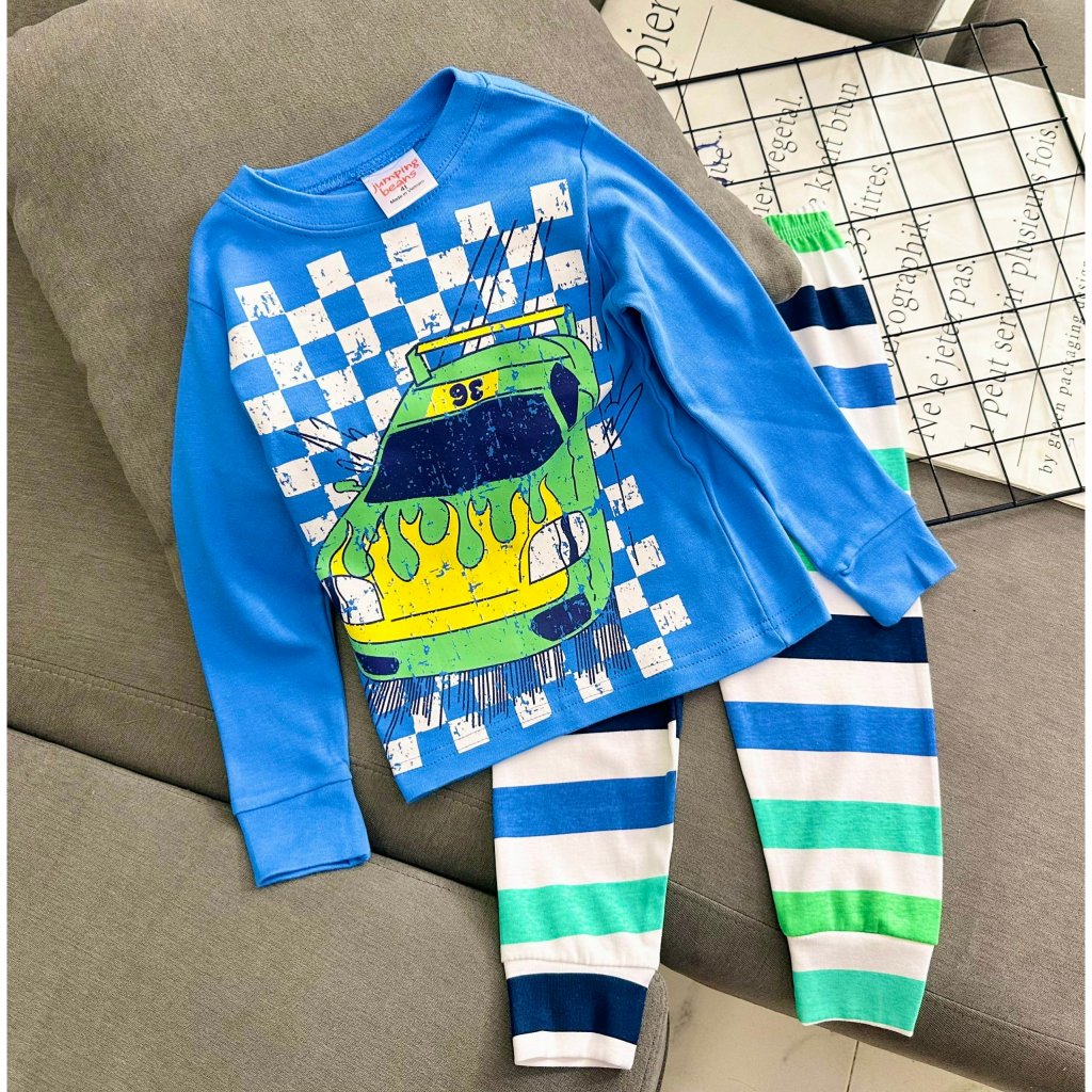 Bộ tay ngắn quần dài bé trai borip xuất 10-22 ký bộ khủng long bộ siêu nhân oto cho bé pikakids