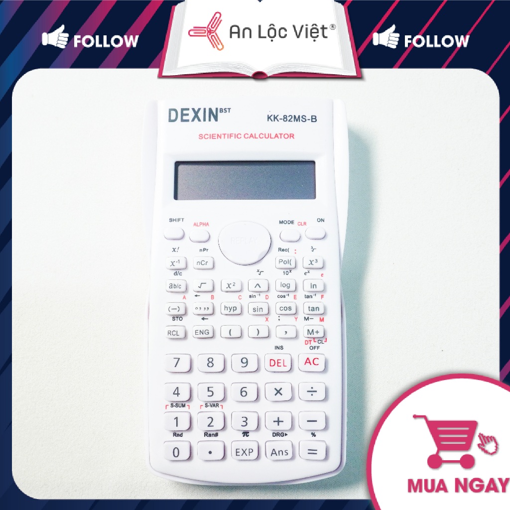 Máy tính cầm tay học sinh Dexin KK-82MS-B nhiều màu sắc
