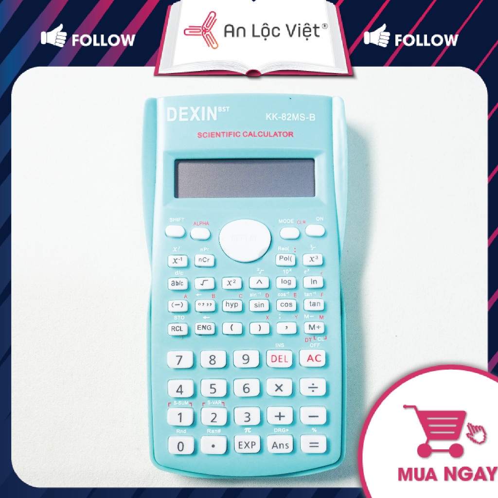 Máy tính cầm tay học sinh Dexin KK-82MS-B nhiều màu sắc