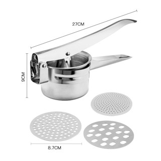 BỘ DỤNG CỤ LÀM BÚN MÌ 3 ĐẦU , ÉP NGHIỀN RAU CỦ QUẢ ĐA NĂNG 3 VỈ INOX KHÔNG GỈ VỆ SINH AN TOÀN