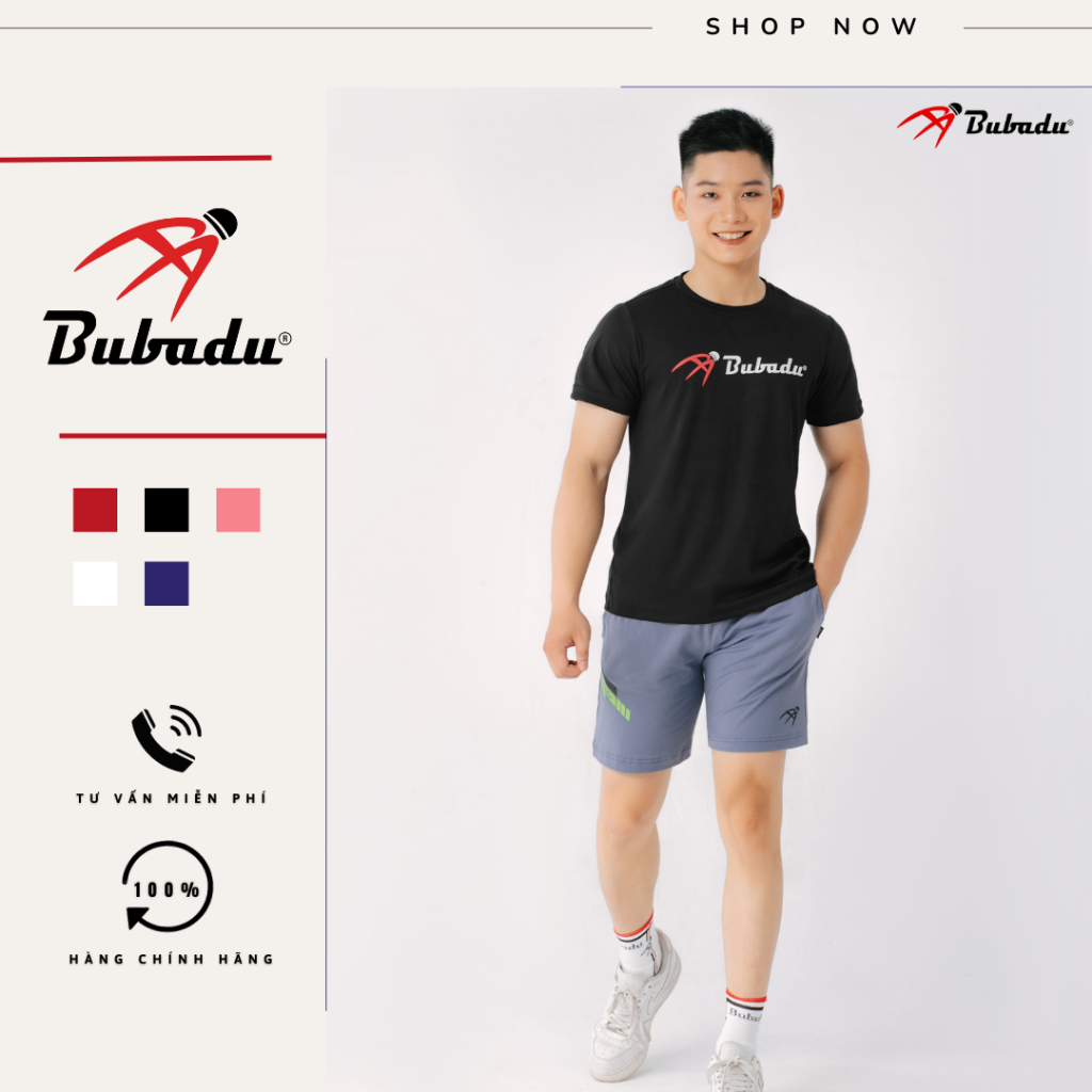 ÁO CẦU LÔNG TRAINING COOL ĐEN BUBADU CHÍNH HÃNG