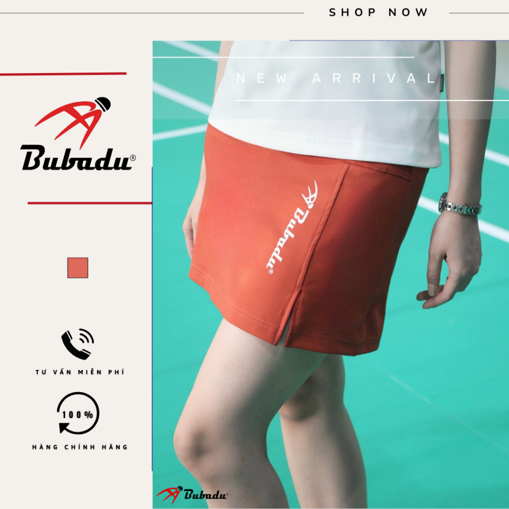 VÁY CẦU LÔNG MÀU CAM BUBADU CHÍNH HÃNG