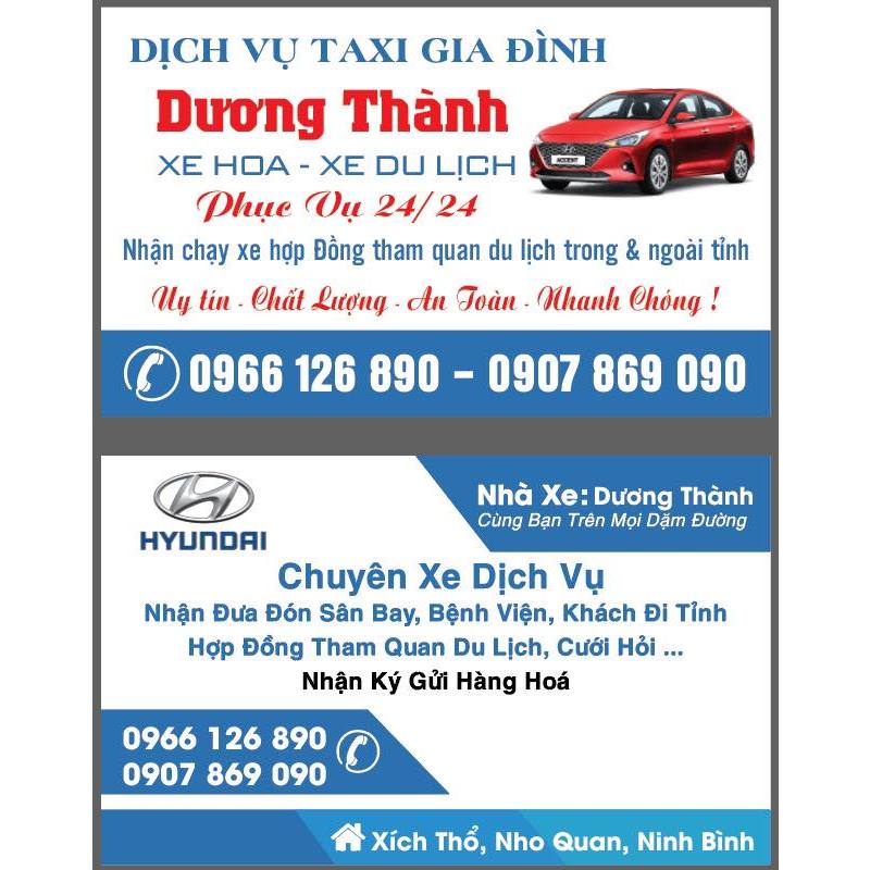 In Danh Thiếp Card Visit Xe Taxi Gia Đình Theo Yêu Cầu