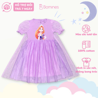 Váy công chúa Elsa BOMINES,tay phồng, tùng xòe lót lưới cho bé gái 2- 10 tuổi, 10- 30kg DTNDAMTAYPHONGLUOISAULUNG