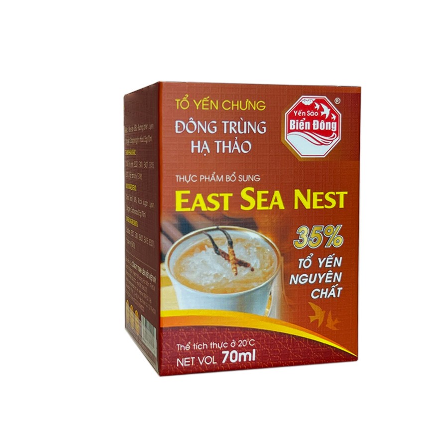 Yến Chưng Sẵn Đông Trùng Hạ Thảo Yến Sào Biển Đông East Sea Nest hủ 70ml